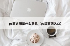 What does pc official version mean (pc version official website entry)