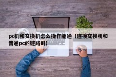 How can a PC and a switch work together (the link connecting the switch and an ordinary PC is called)