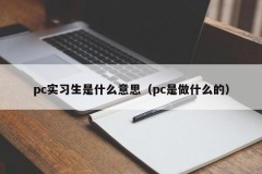 What does PC intern mean (what does PC do)